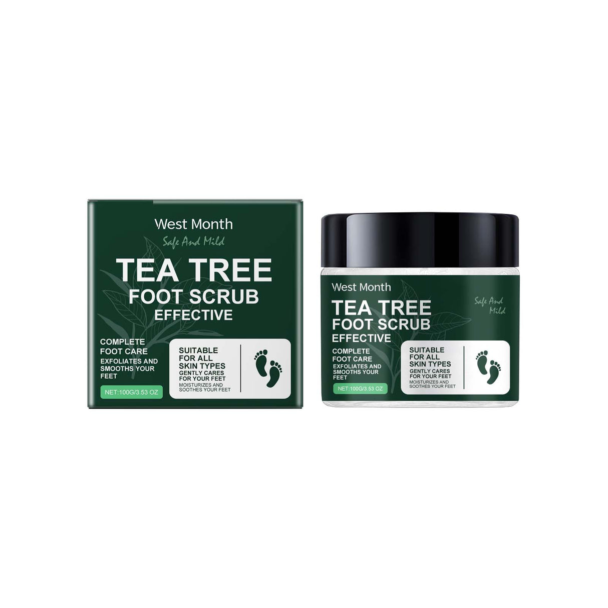 Tea Tree Foot Scrub Massage Softens Horniness Clean, Moisturizing, Tender And Smooth Foot Scrub