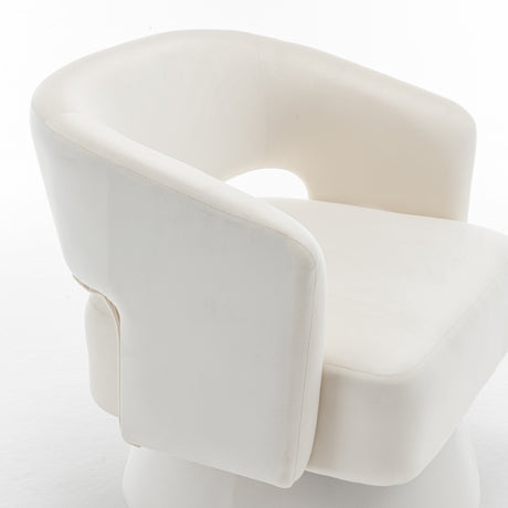 Swivel Barrel Chair, Velvet Accent Armchair 360 Degree Swivel Club Chair for Living Room Bedroom Reception Room - V.I.P Digital Presence