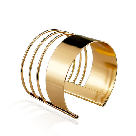 Fashion Alloy Round Chain Charms Cuff Bracelet For Women Female Gold&Silver Color Bracelets Jewelry - V.I.P Digital Presence