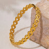 18K Gold-Plated Stainless Steel Heart Bracelet - V.I.P Digital Presence