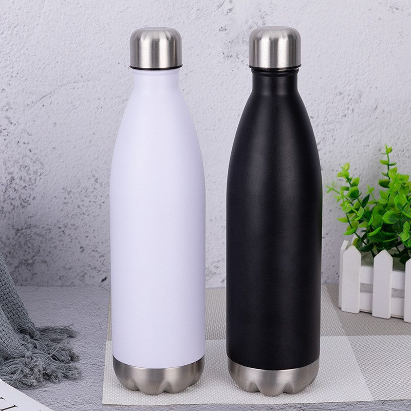 Botella de Coca-Cola de 750 ml con fondo desmontable, botella de agua para deportes al aire libre, taza térmica multifuncional de acero inoxidable 