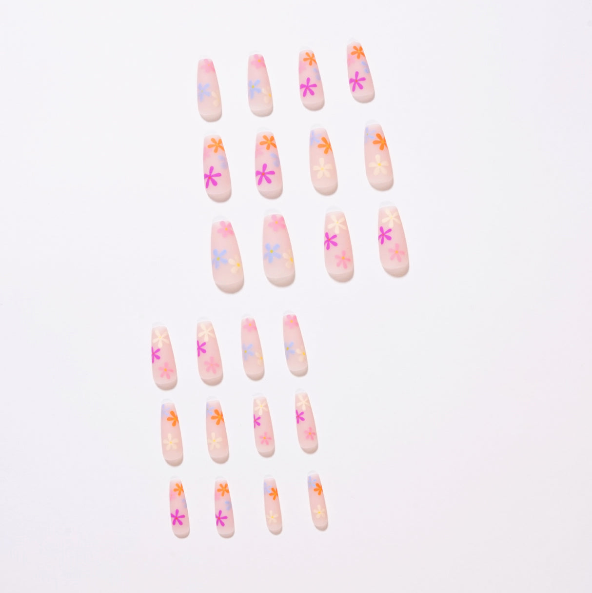 Pastoral Series Rainbow Sunflower Wearing Nail Enhancement Finished Products Fake Nail Enhancement Patch Nail Patch Removable Nail Patch - V.I.P Digital Presence