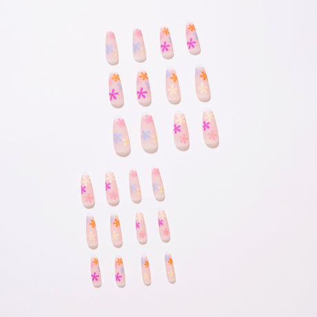 Pastoral Series Rainbow Sunflower Wearing Nail Enhancement Finished Products Fake Nail Enhancement Patch Nail Patch Removable Nail Patch - V.I.P Digital Presence