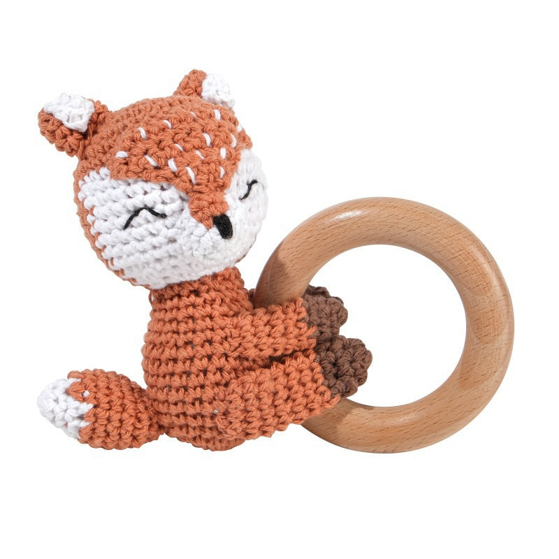 Campana relajante para bebé con nombre tallado, regalo para recién nacido, regalo para el baño, muñeca de dibujos animados tejida