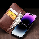 Suitable for iPhone 16 Promax phone case leather flip cover Apple 15 13 phone protective case card insertion - V.I.P Digital Presence