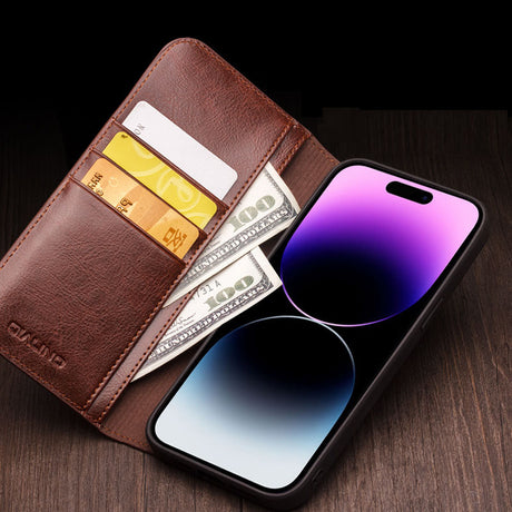 Suitable for iPhone 16 Promax phone case leather flip cover Apple 15 13 phone protective case card insertion - V.I.P Digital Presence