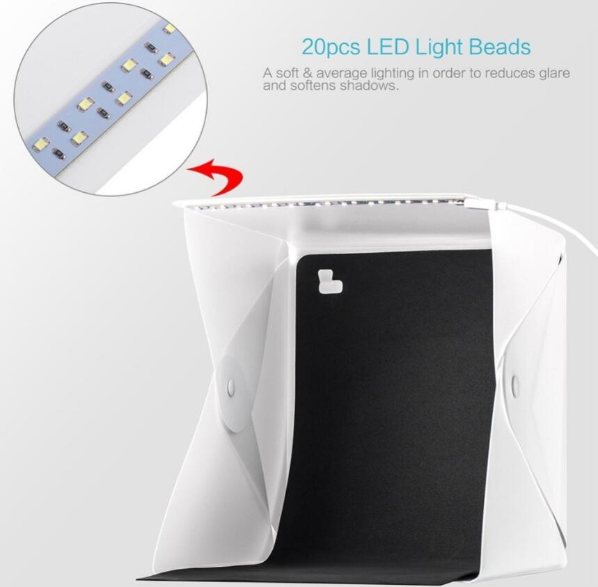 Mini caja de luz fotográfica portátil y plegable 