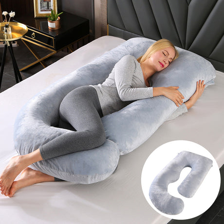 Pregnant women's pillow waist protection side sleeping slope pillow J-shaped pregnancy sleeping pillow - V.I.P Digital Presence