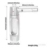 Portable metal smoking pipe with 155mm glass bowls, for dry tobacco & herb, hookah shisha pipe accessories. - V.I.P Digital Presence