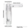 Portable metal smoking pipe with 155mm glass bowls, for dry tobacco & herb, hookah shisha pipe accessories. - V.I.P Digital Presence