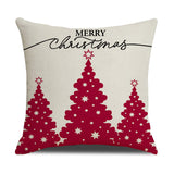 Pink cartoon Christmas linen pillowcase, sofa cushion, home goods pillowcase - V.I.P Digital Presence