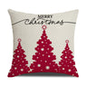 Pink cartoon Christmas linen pillowcase, sofa cushion, home goods pillowcase - V.I.P Digital Presence