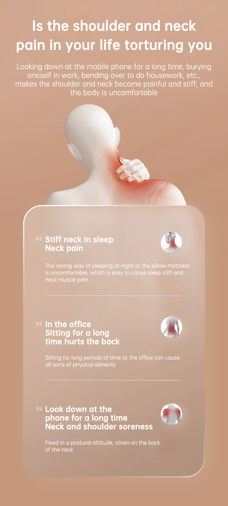 USB-C Rechargeable Kneading Massage Hot Compress Shiatsu Back Shoulder Neck Massager for Pain Relief - V.I.P Digital Presence