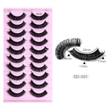 New DD Russian Large Roll Grafting Free False Eyelashes 10 Pairs Of Multi-Layer Thick Cross Mink Like Eyelashes - V.I.P Digital Presence