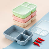 Microwaveable rectangular wheat straw compartment lunch box fresh-keeping lunch box - V.I.P Digital Presence