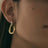 18K Gold-Plated Stainless Steel Contrast Asymmetrical  Earrings - V.I.P Digital Presence