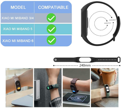 Strap for Xiaomi Mi Band 7 6 5 4 3 Sport Bracelet Watch Silicone Wrist Strap For Xiaomi Mi Band 7 3 4 5 bracelet Mi Band 7 Strap - V.I.P Digital Presence