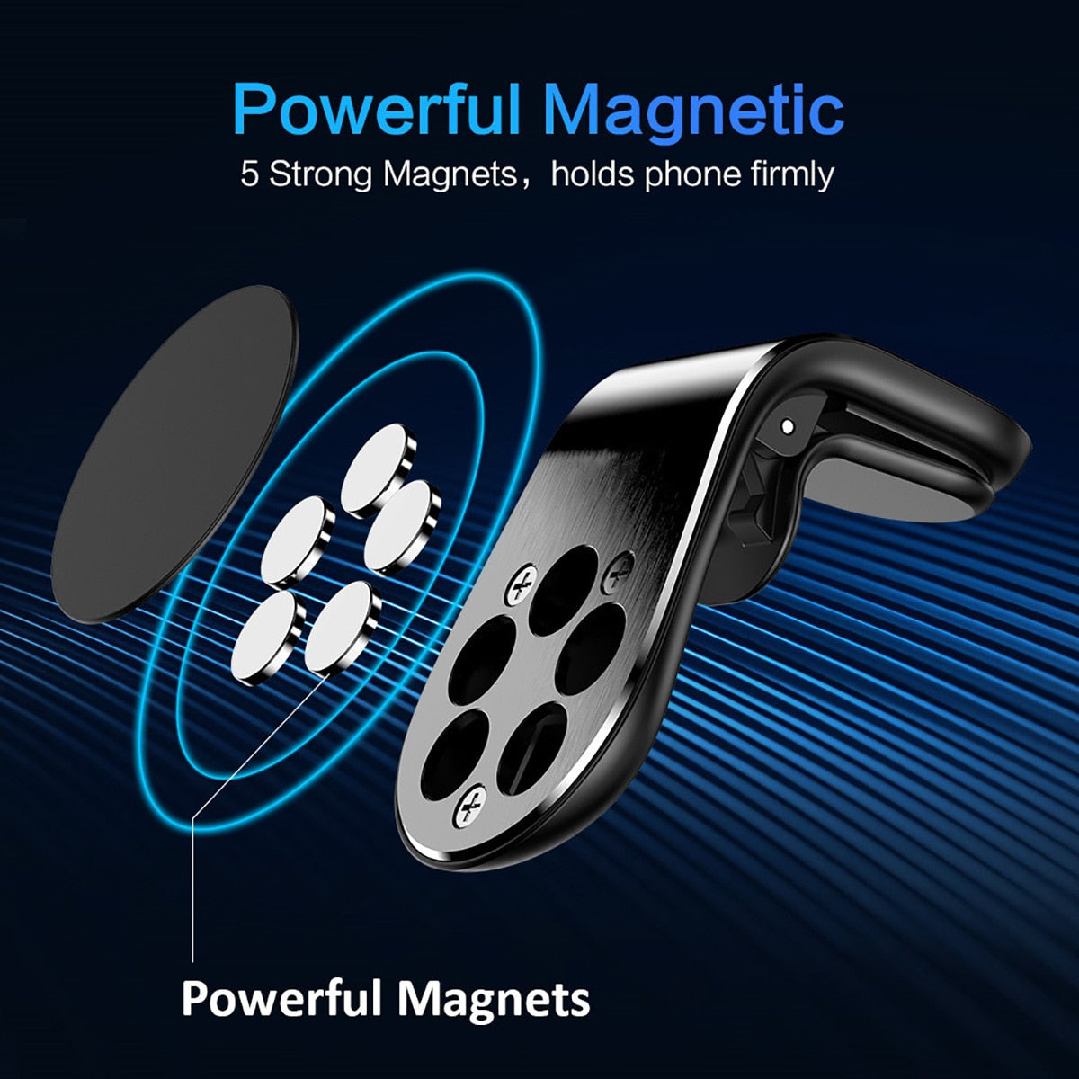 Magnetic Car Phone Holder L Shape Air Vent Mount Stand in Car GPS Mobile Phone Holder For iPhone X Samsung S9 Xiaomi - V.I.P Digital Presence