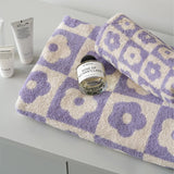 Plaid Series Towel Bath Towel Cherry Blossom Absorbent Facial Towel - V.I.P Digital Presence