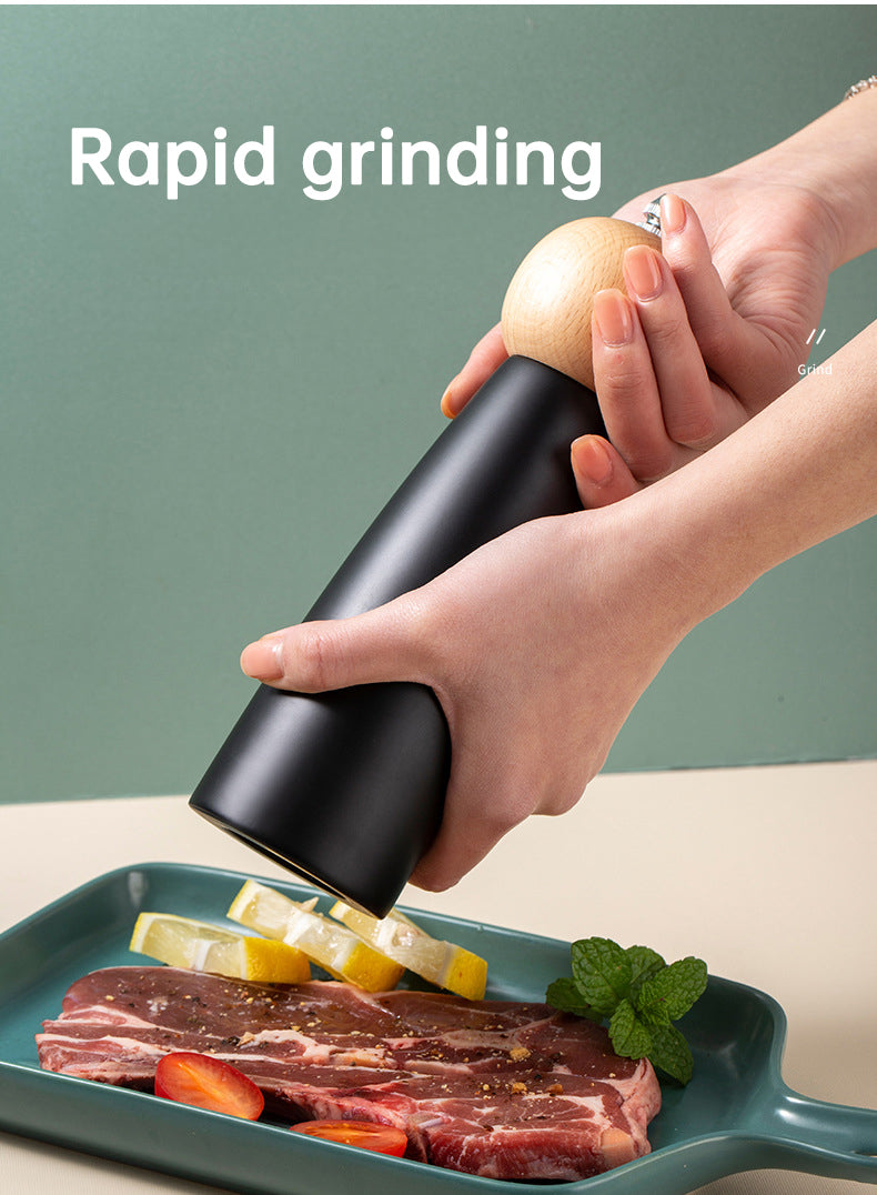 Kitchen Adjustable Coarseness Wood Pepper Grinder Mill Wooden Manual Sea Ceramic Grinding Mechanism Salt Mill - V.I.P Digital Presence