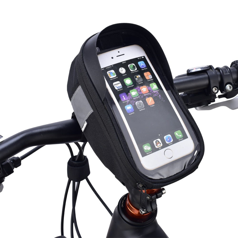 Sahoo 112003 Cycling Bicycle Bike Head Tube Handlebar Cell Mobile Phone Bag Case Holder Case - V.I.P Digital Presence
