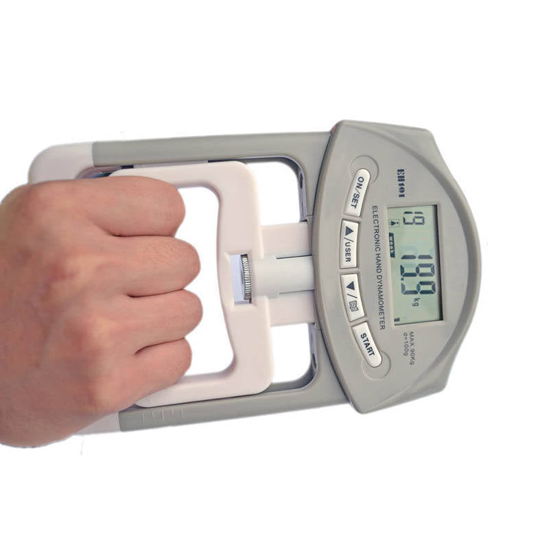 Dispositivo de agarre con pantalla electrónica de alta calidad al por mayor con dinamómetro de mano ajustable con batería AA