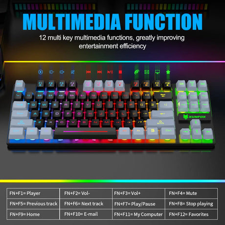 Gaming Keyboard Colorful LED Backlight Office Keyboard for Desktop Typing PC - V.I.P Digital Presence