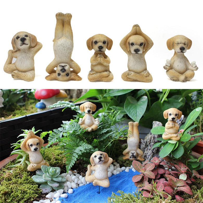 Mini Puppy Plugin Garden Bonsai Ornament Decoration Micro Landscape Resin - V.I.P Digital Presence