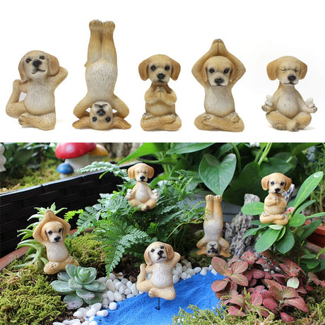 Mini Puppy Plugin Garden Bonsai Ornament Decoration Micro Landscape Resin - V.I.P Digital Presence