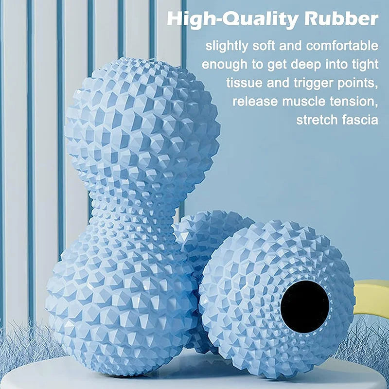 Pelota de masaje EVA Peanut, pelota de masaje doble de lacrosse, pelota de movilidad para fisioterapia, herramienta de masaje de tejido profundo para espalda, manos y pies.