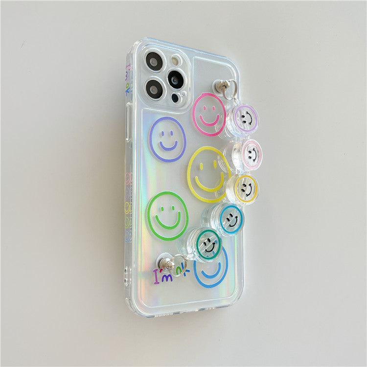 Creative Bracelet Transparent Smiley Face Suitable For iPhone 12promax Apple 11 Mobile Phone Case  X/13