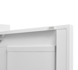 White metal kitchen storage cabinet, kitchen pantry storage cabinet with door and shelf, adjustable leveling feet - V.I.P Digital Presence