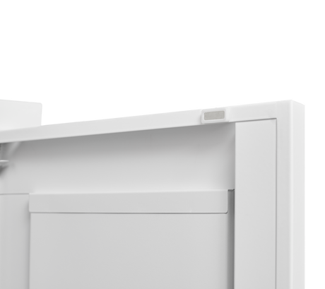 White metal kitchen storage cabinet, kitchen pantry storage cabinet with door and shelf, adjustable leveling feet - V.I.P Digital Presence