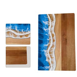 Wood and Resin Cutting Board Ocean Epoxy Resin Serving Cheese Board - V.I.P Digital Presence