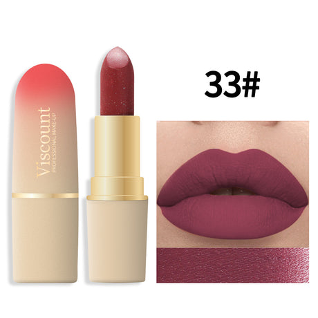 Waterproof And Durable Lipstick Velvet Fine Glitter Matte Lip And Cheek Dual-Use Lipstick - V.I.P Digital Presence