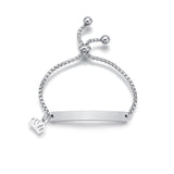 Stainless steel personalized engraved three color curved bracelet simple and personalized women's bracelet - V.I.P Digital Presence