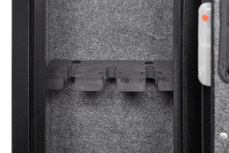 5 gun safes with 3 pistol pockets, quick access biometric adjustable heavy-duty gun rack mounted gun safes - V.I.P Digital Presence