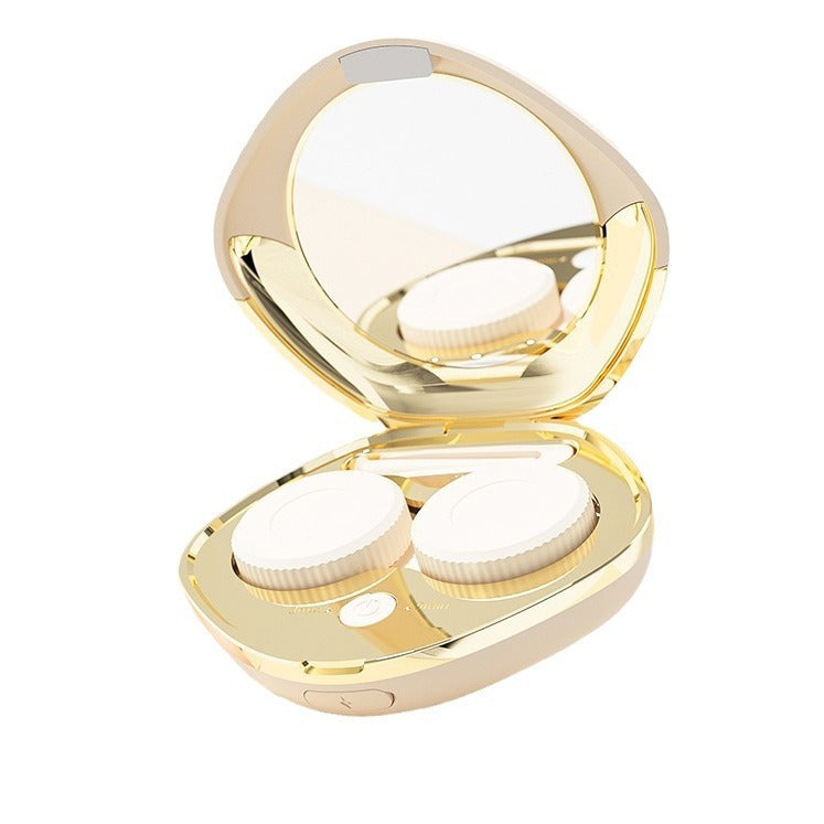 Ultrasonic cleaner, electric portable contact lens, contact lens, replaceable cleaning compartment - V.I.P Digital Presence