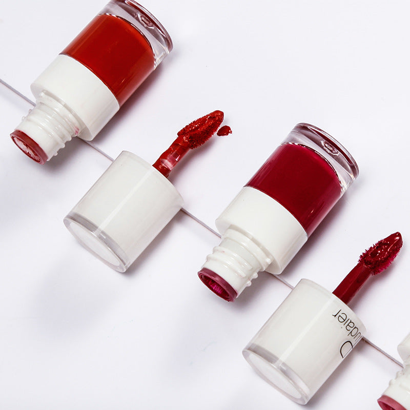 Pudaier Lipstick Small White Bottle Matte Lip Gloss Color Development Moisturizing Not Smudged Waterproof Non-Stick Cup Lip Glaze - V.I.P Digital Presence