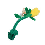 Dog Toy Rose Flower Plush Durable Biting Tooth Cleaning Cotton Rope Knot Crinkle Sound Self-Entertainment Interactive Pet Product - V.I.P Digital Presence