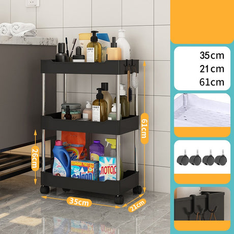 Kitchen multi layer vegetable basket rack floor-standing removable vegetable storage household multi functional trolley - V.I.P Digital Presence