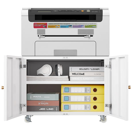 Office furniture Copier Cabinet white mobile pedestal file Printer Stand - V.I.P Digital Presence