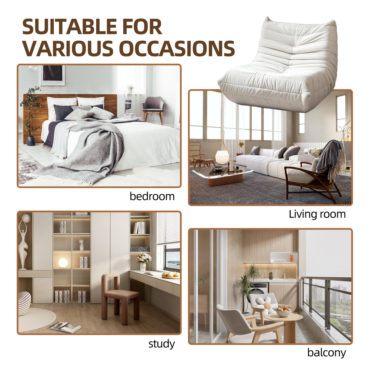 No Installation Bean Bag Chair Big Beanbag Chair Adults Bean Bag Lounger Foam Chair Living room or Gaming Venue Sofa in a box - V.I.P Digital Presence