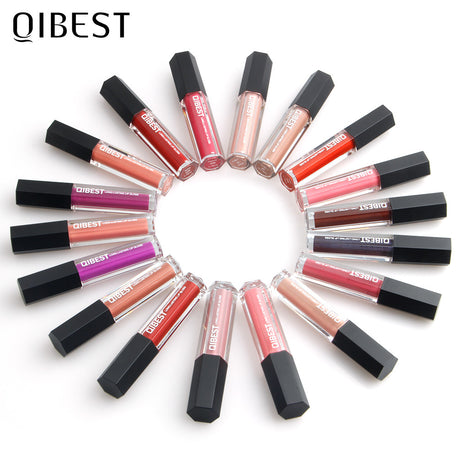 QIBEST Makeup Hexagonal Lip Gloss Matte Matte Lasting Lip Gloss Non-stick Liquid Lipstick - V.I.P Digital Presence