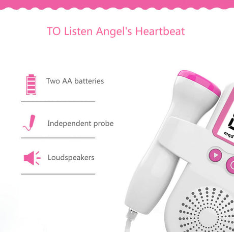Fetal Heart Monitor Handheld Home Fetal Sound Monitor for Detecting Baby Fetal Movement and Heart Rate Auscultatory Device - V.I.P Digital Presence