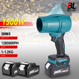 Brushless turbocharged storm blower and snow blower compatible with Makita battery 18V high power - V.I.P Digital Presence