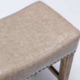 A&A Furniture Counter Height 26" Bar Stools(26 Inch Gray Set of 2)