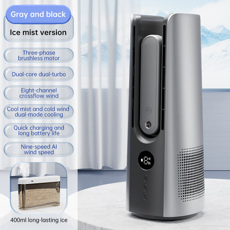 2025 NEW Portable Tower Fan – 6 Speeds, Mist Bladeless, for Bedroom/Living Room/Office - V.I.P Digital Presence