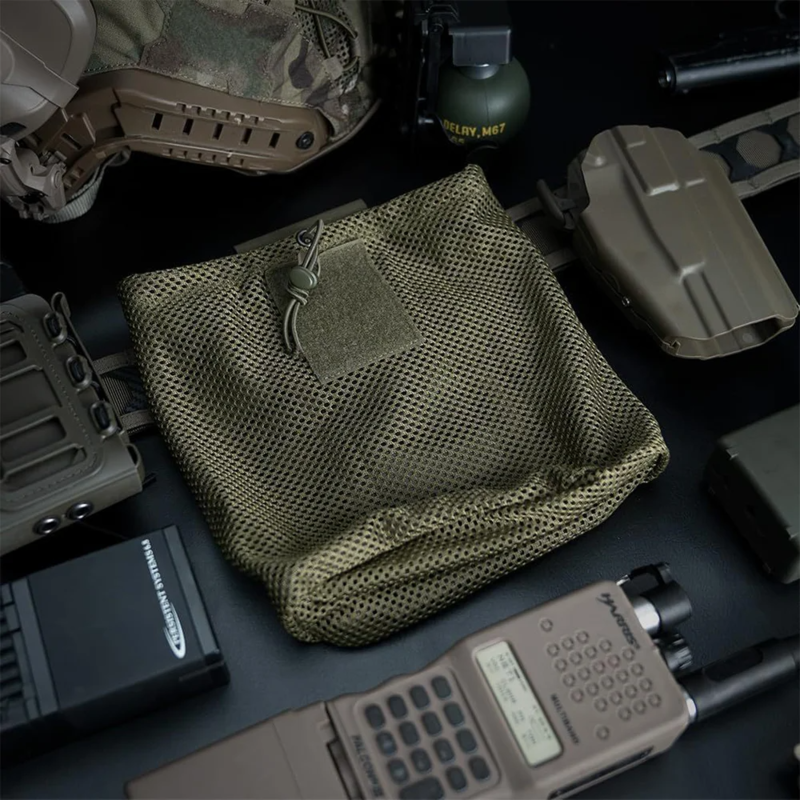 Tactical Dump Pouch Foldable High Capacity Nylon Mesh MOLLE Belt Compatible Lightweight Durable - V.I.P Digital Presence