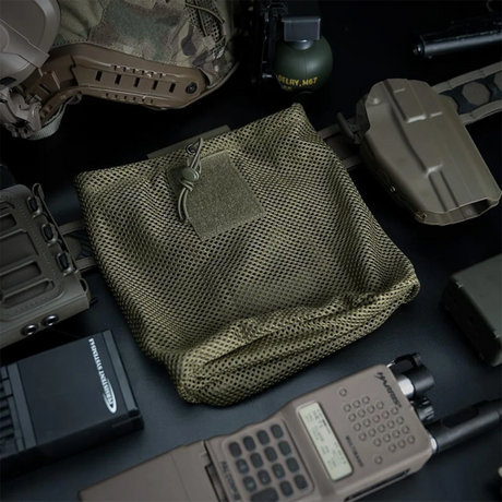 Tactical Dump Pouch Foldable High Capacity Nylon Mesh MOLLE Belt Compatible Lightweight Durable - V.I.P Digital Presence